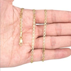 14k Solid Gold Mariner Chain Real Gucci 